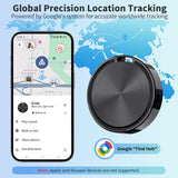 Android Compatible Bluetooth Tracker Tag with Find Hub Support, Loud Sound Alert & Replaceable Battery – Black