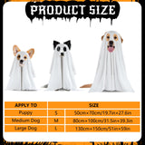 White Dog Ghost Costume – Soft Halloween Pet Outfit for Small Dogs & Cats (Model CWGHZB001)