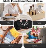 Black 3D Cat Large-Capacity Pencil Case