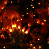 100-Count Candy Corn Halloween String Lights – Orange & Yellow Incandescent Bulbs (Indoor/Outdoor, UL Certified, Connectable)