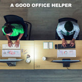 TSJ Office Glass Desktop Whiteboard Keyboard Stand with Hidden Drawer Storage & Accessory Tray for Organized Workspace