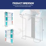 Performore Wall-Mount Glove & Tissue Box Holder – Large Capacity Wire Rack Dispenser for Medical & Professional Use (White)
