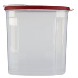 Flex & Seal Cereal Keeper Canister – BPA-Free Dry Food Storage with Easy-Pour Lid (Clear with Red Lid)