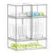 Stackable Bottle Storage Organizer (5-Pack) – Clear Acrylic Drawer System for Baby Bottles, Vanity & Countertop