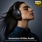 A18 Pro Hybrid Active Noise Cancelling Headphones – Bluetooth 6.0, 120H Playtime, 6-Mic ENC & Hi-Res Audio (Black)