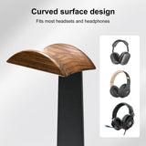 UPERGO Walnut Wood Headset Stand with Gaming Controller Holder & Storage Base for PS5, Xbox and Desk Setup Organization
