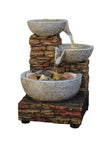 Terracotta Mini Tabletop Water Fountain with Adapter – Hand-Painted Zen Décor (Terracotta)