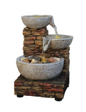 Terracotta Mini Tabletop Water Fountain with Adapter – Hand-Painted Zen Décor (Terracotta)
