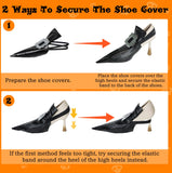 Black Witch Shoe Covers with Buckle – Adjustable Faux Leather Halloween Costume Accessory for Women