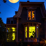 Halloween Witch Window Clings – 44 PCS Double-Sided Reusable Stickers for Glass Doors & Windows