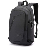 WENIG Anti-Theft Travel Laptop Backpack with USB Charging Port & Lock – 15.6 Inch, Black