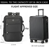 Sowaovut Extra Large Airline-Approved Travel Laptop Backpack – 17.3″ Carry-On Business & College Daypack (Black)