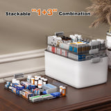 3-Tier Medicine Organizer Storage Box with Handle – Large Capacity, Hygienic Design (White)