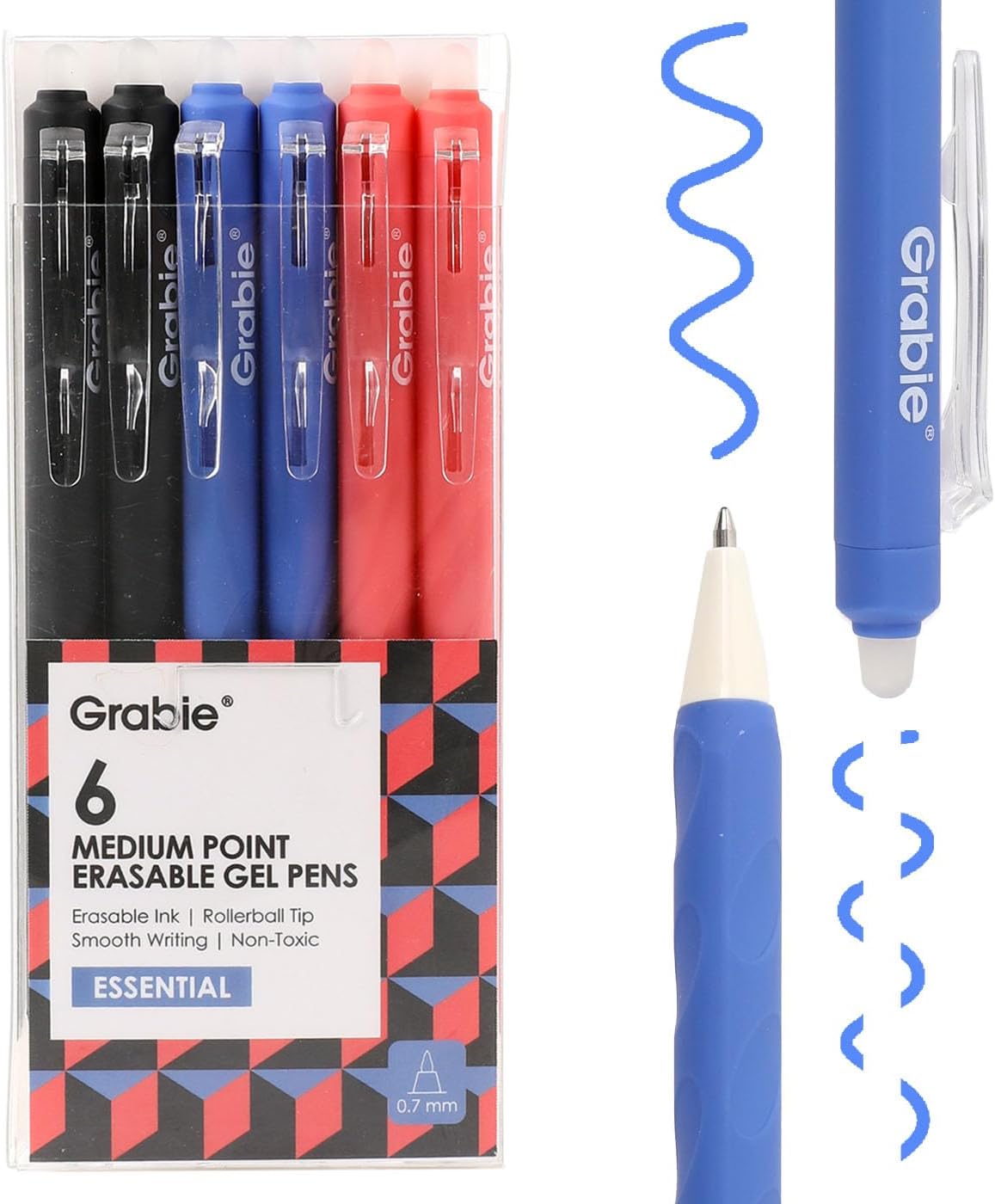 9-Color Erasable Gel Pen Set with 0.7 mm Tips