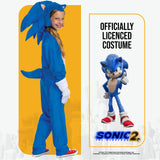 Kids Deluxe Sonic the Hedgehog Costume – Jumpsuit with Headpiece, Gloves & Tail for Halloween or Cosplay