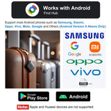 Android Find Hub Bluetooth Tracker Tag, Smart Item Locator with Global Tracking, IP67 Waterproof and Replaceable Battery