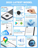 Android Find Hub Bluetooth Tracker Tag 4 Pack, UWB Distance Display, IP65 Waterproof, 2-Year Battery, Google Certified Item Locator