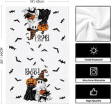 Artoid Mode Ghost Pumpkins Bats Cat Hey Boo Halloween Kitchen Towels Dish Towels, 18x26 Inch Seasonal Decoration Hand Towels Set of 2