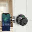 Smart Fingerprint Door Lock with Bluetooth App & Key Access, Rechargeable Digital Door Knob Lock with Voice Control Support
