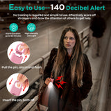 Fauxomor 140dB Personal Safety Alarm 3-Pack – Keychain Siren with Strobe Light & Low-Battery Alert