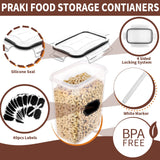 Airtight Food Storage Containers Set – 24-Piece Stackable Pantry Organizers with Labels (Black)