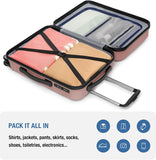 Rose Gold 20-Inch Expandable Hardshell Carry-On with TSA Lock