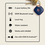 Tile Mate Bluetooth Tracker Multi-Pack, 350 ft Range, SOS Alert, IP68 Waterproof, Life360 Compatible, iOS & Android