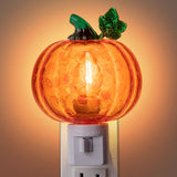 Pumpkin C7 LED Night Light – Swivel Plug Bubble Lamp with Warm Orange Glow, UL Certified Plug-In Halloween Decoration (ABS Material)