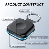 Portable Magnetic Charger for Apple Watch with 1200mAh Battery, Keychain Wireless Power Bank Compatible with Apple Watch Ultra, Series 11–1 & SE