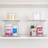 Clear Stackable Acrylic Drawer Organizer (4-Pack) – Pull-Out Storage Bins for Pantry, Bathroom & Cabinets