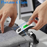 Digital Luggage Scale with LCD Display – Portable Travel Suitcase Weight Scale up to 110 lb with Backlight Screen