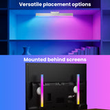 Smart RGB Light Bars with Voice Control – WiFi Ambient TV & Gaming Lights with Music Sync