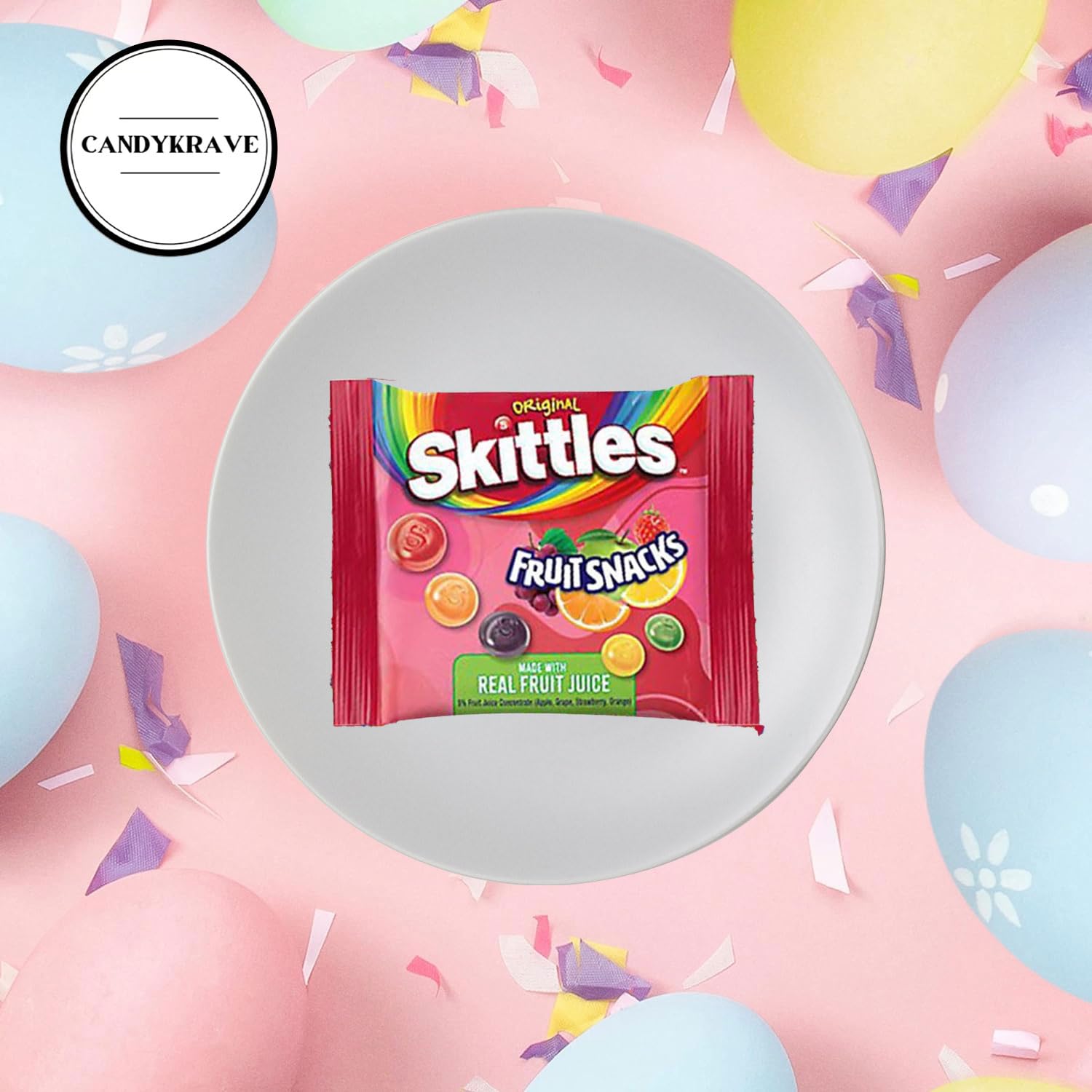 Skittles Fruit Snacks Mini Gummy Candies – Tangy & Sweet Fruity Mix with Real Juice Concentrate 🍓🍊🌈