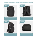 Travelon Classic Large Anti-Theft Backpack – Secure RFID Travel & Commuter Backpack with Dual Laptop Sleeves (Black)