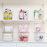 Clear Stackable Storage Bins with Built-In Handles – Heavy-Duty BPA-Free Organizer for Pantry, Kitchen & Home