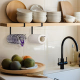 Under Cabinet Tumbler Lid Holder – No-Drill Hanging Organizer for Lids, Paper Rolls & Kitchen Accessories