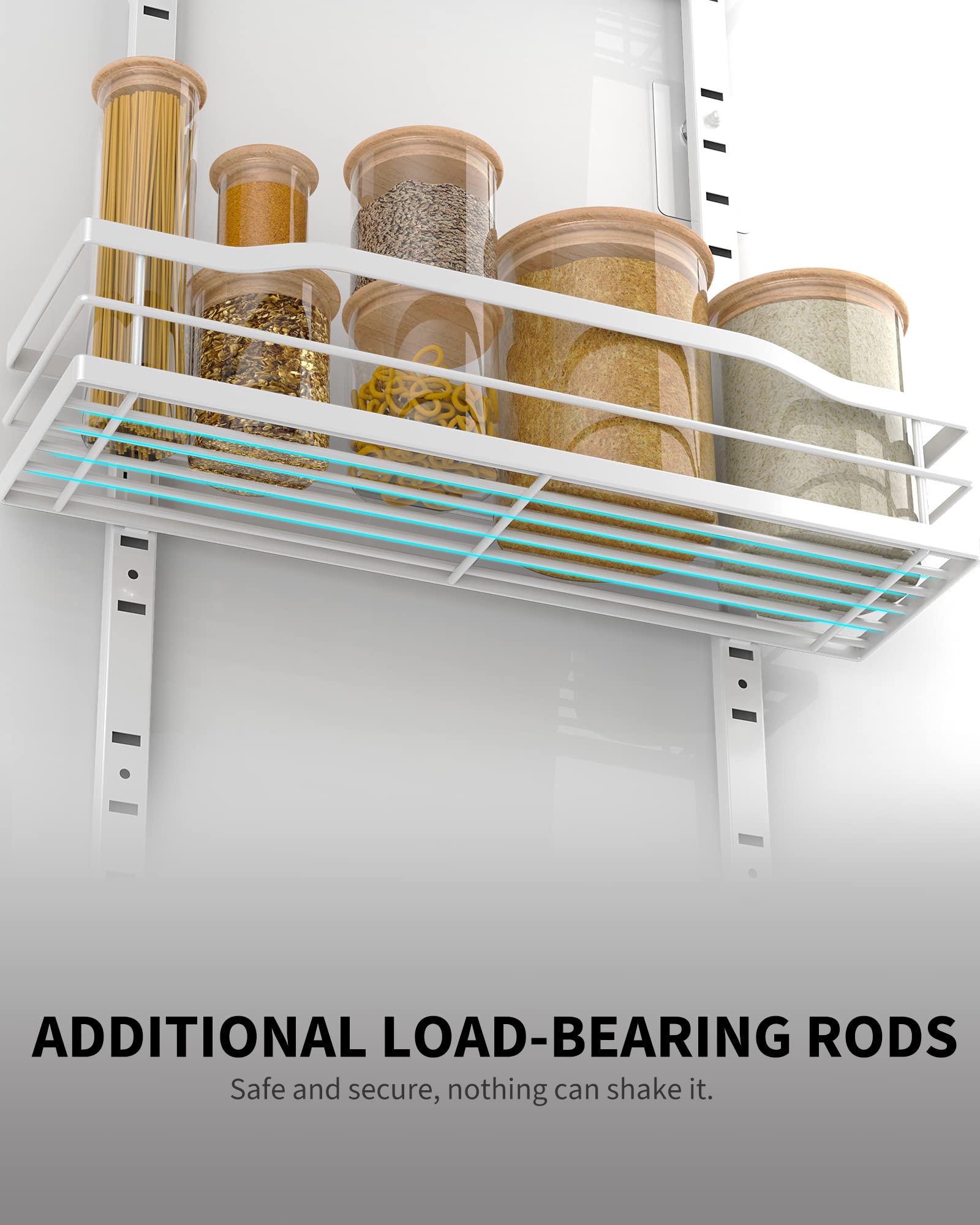 MOFOROCO 9-Tier Over-the-Door Pantry Organizer – Metal Hanging Storage Shelves for Kitchen, Bathroom & Laundry