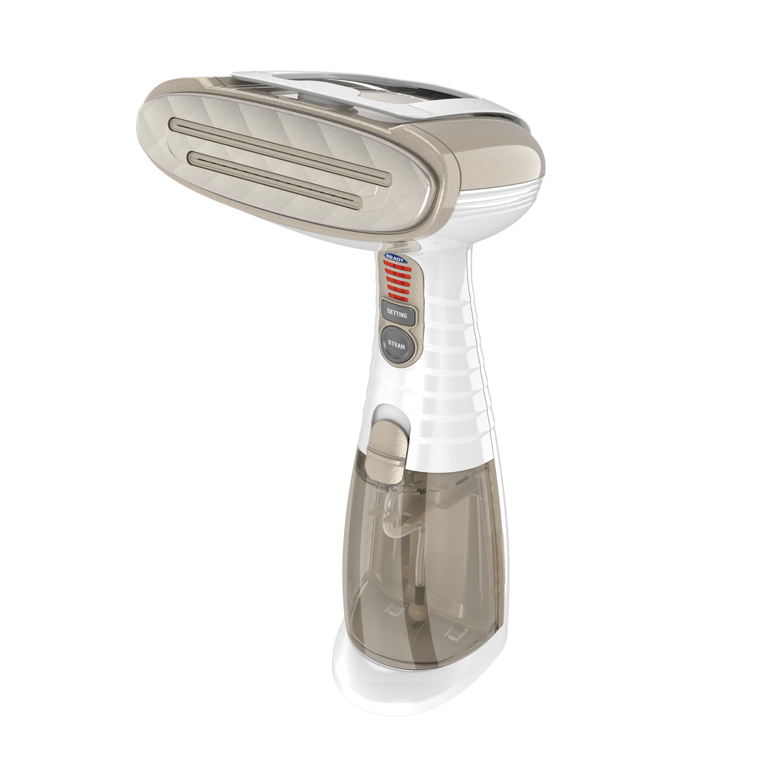 Conair Turbo ExtremeSteam White Professional Handheld Garment Steamer 1875W with Aluminum Plate and Creaser