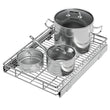 Heavy-Duty Pull-Out Cabinet Organizer – Chrome Slide-Out Drawer Basket for Kitchen Storage (14.8” W x 21” D)