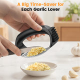 Stainless Steel Garlic Rocker Press – Ergonomic, Easy-Clean Manual Garlic Mincer