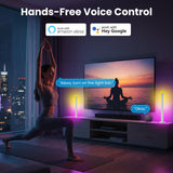 Smart RGB Light Bars with Voice Control – WiFi Ambient TV & Gaming Lights with Music Sync