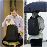 HK Slim Business Laptop Backpack with USB Charging Port & Anti-Theft Pocket – 15.6 Inch, Black