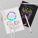 12-Color Fine Point Metallic Marker Set for Dark Paper and DIY Crafts