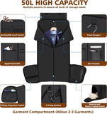 50L Rolling Garment Duffel with Wheels and Shoe Compartment