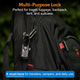 Forge TSA Approved Cable Luggage Locks 4 Pack, Durable 3 Digit Combination Travel Locks for Suitcases, Backpacks & Gym Bags