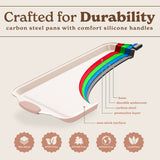 22-Piece Stackable Non-Stick Bakeware Set with Silicone Handles – Space-Saving Baking Pans