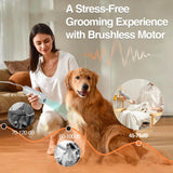 Hands-Free Pet Hair Dryer with 1400W Brushless Motor, Ultra Quiet Operation, Adjustable Heat and Speed, and Portable Grooming Design