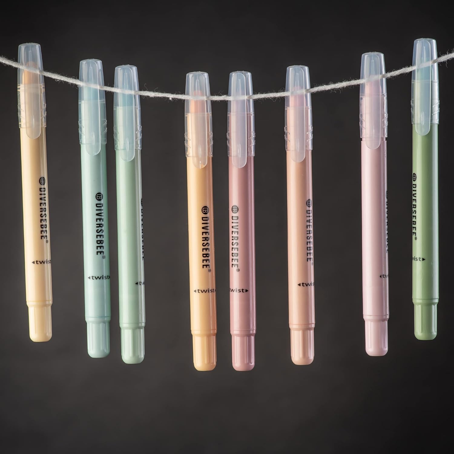 8-Pack Pastel No-Bleed Gel Highlighters