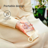 22 oz Clear Tritan Water Bottle with Leakproof Lid and Carry Ring