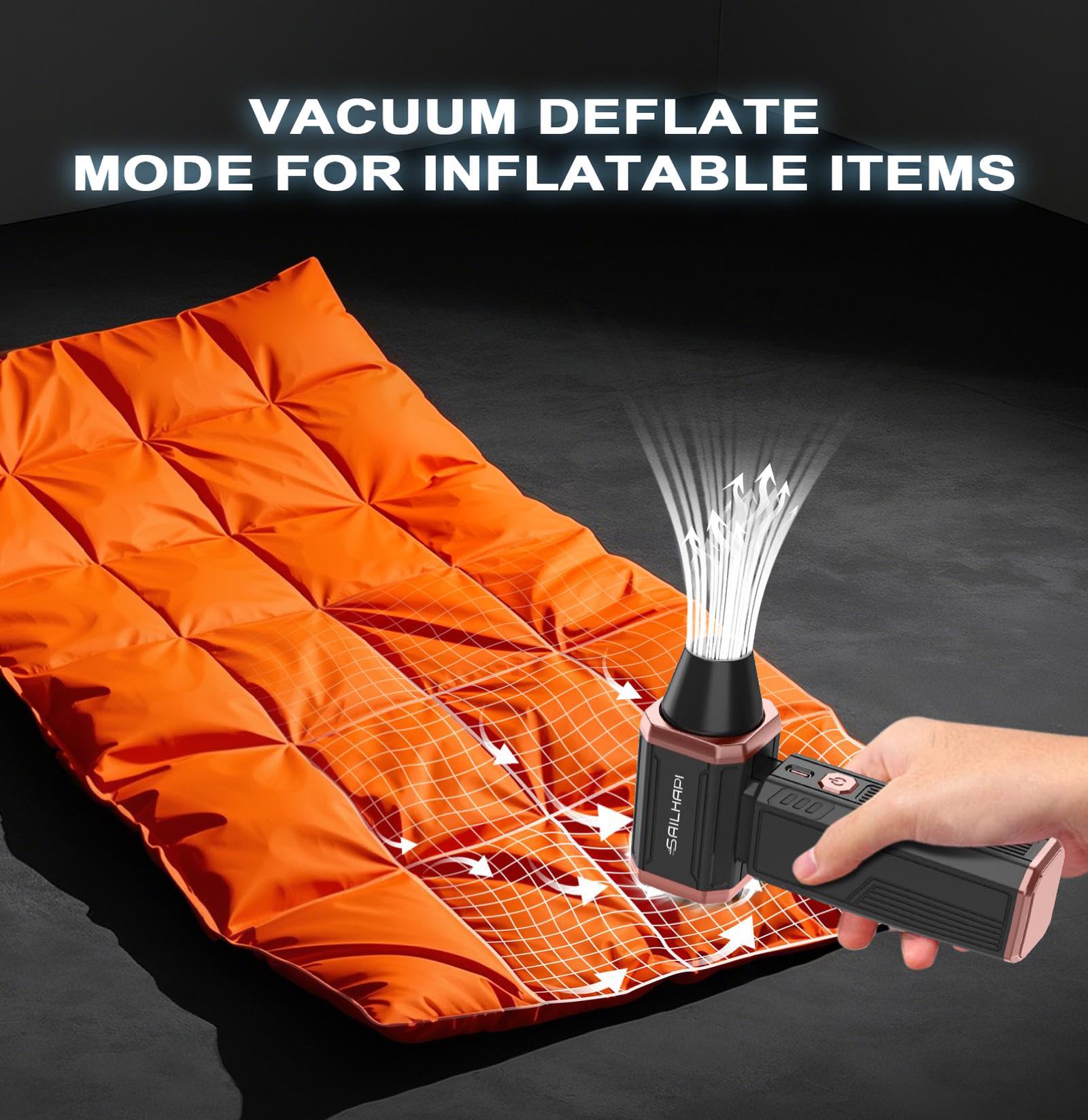 SAILHAPI Electric Air Duster 300000RPM Cordless Turbo Blower with Variable Speed Brushless Motor for PC Cleaning & Car Detailing